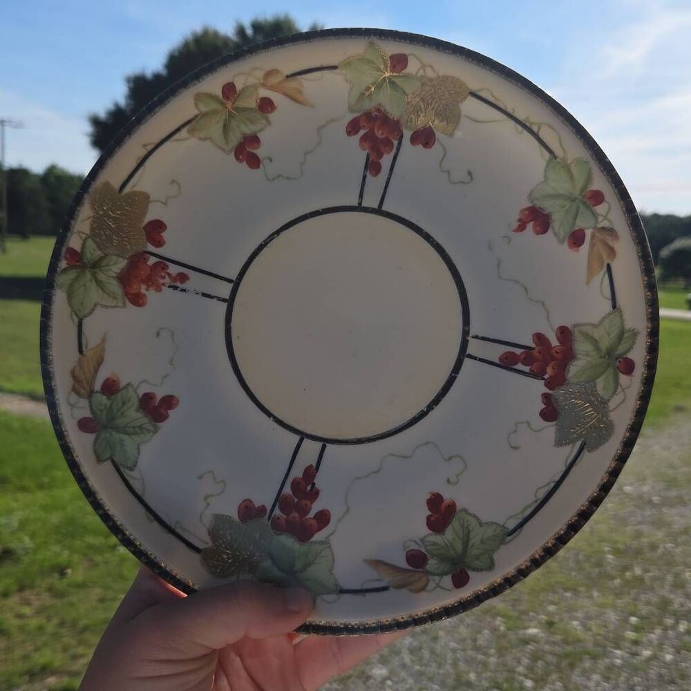 Vintage Handpainted Nippon Plate Ornate Made in Japan